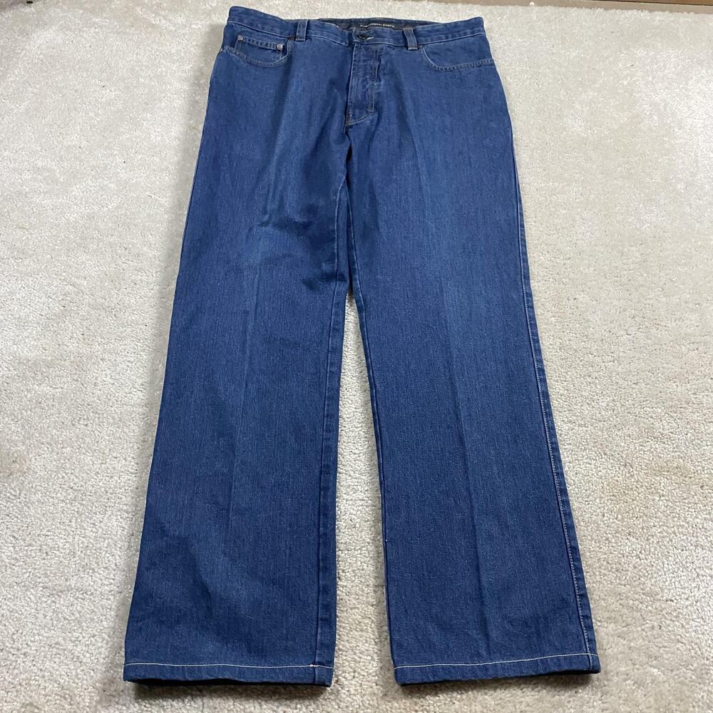 Ermenegildo Zegna Jeans Mens 36x32 Blue Regular Straight Leg Denim Made Italy - Picture 3 of 10